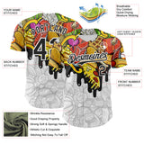 Custom White-Black Foodie American Cuisine Fast Food Burger Fries & Pizza Authentic Baseball Jersey