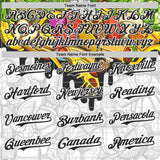 Custom White-Black Foodie American Cuisine Fast Food Burger Fries & Pizza Authentic Baseball Jersey