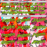Custom Pink Neon Green-Black Foodie American Cuisine Fast Food Burger Fries & Pizza Authentic Baseball Jersey