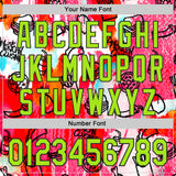 Custom Pink Neon Green-Black Foodie American Cuisine Fast Food Burger Fries & Pizza Authentic Baseball Jersey