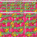 Custom Pink Pea Green-Black Foodie Pizza Authentic Baseball Jersey