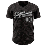 Custom Black-White Foodie Coffee Beans Authentic Baseball Jersey