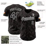Custom Black-White Foodie Coffee Beans Authentic Baseball Jersey