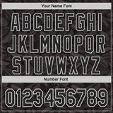 Custom Black-White Foodie Coffee Beans Authentic Baseball Jersey