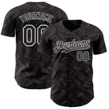 Custom Black-White Foodie Coffee Beans Authentic Baseball Jersey