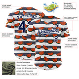 Custom White-Navy Foodie Watermelon Authentic Baseball Jersey