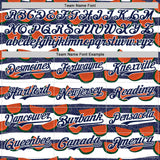 Custom White-Navy Foodie Watermelon Authentic Baseball Jersey