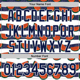 Custom White-Navy Foodie Watermelon Authentic Baseball Jersey