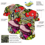Custom Green Black-White Foodie Cake Ice Cream Authentic Baseball Jersey