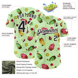 Custom Green Black-White Foodie Cake Ice Cream Authentic Baseball Jersey