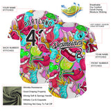 Custom Pink Black-White Foodie Cake Ice Cream Authentic Baseball Jersey