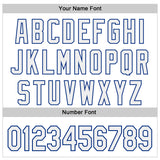 Custom White-Royal Autism Awareness Support Puzzle Infinity Heart Authentic Baseball Jersey
