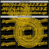 Custom Black-Yellow Autism Acceptance Gold Infinity Authentic Baseball Jersey