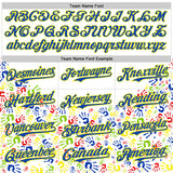 Custom White Thunder Blue-Light Yellow Autism Acceptance Handprint Rainbow Infinity Authentic Baseball Jersey