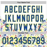 Custom White Thunder Blue-Light Yellow Autism Acceptance Handprint Rainbow Infinity Authentic Baseball Jersey