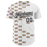 Custom White-Black Autism Acceptance Puzzle Infinity Authentic Baseball Jersey
