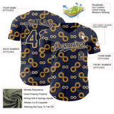 Custom Navy-Vegas Gold Autism Acceptance Gold Infinity Authentic Baseball Jersey