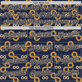 Custom Navy-Vegas Gold Autism Acceptance Gold Infinity Authentic Baseball Jersey