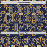 Custom Navy-Vegas Gold Autism Acceptance Gold Infinity Authentic Baseball Jersey