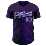 Custom Purple Dark Purple-White Autism Acceptance Rainbow Infinity Authentic Baseball Jersey