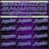Custom Purple Dark Purple-White Autism Acceptance Rainbow Infinity Authentic Baseball Jersey
