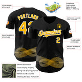 Custom Black Gold-White Autism Acceptance Gold Infinity Authentic Baseball Jersey