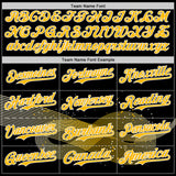 Custom Black Gold-White Autism Acceptance Gold Infinity Authentic Baseball Jersey
