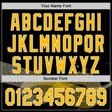 Custom Black Gold-White Autism Acceptance Gold Infinity Authentic Baseball Jersey