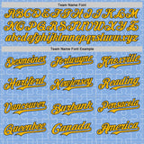 Custom Light Blue Gold-Black Autism Awareness Support Puzzle Infinity Butterfly Authentic Baseball Jersey