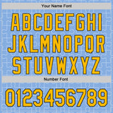 Custom Light Blue Gold-Black Autism Awareness Support Puzzle Infinity Butterfly Authentic Baseball Jersey