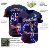 Custom Purple Dark Purple-White Autism Acceptance Infinity Authentic Baseball Jersey