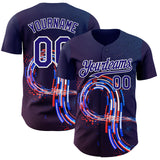 Custom Purple Dark Purple-White Autism Acceptance Infinity Authentic Baseball Jersey