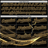 Custom Black-Old Gold Autism Acceptance Gold Infinity Authentic Baseball Jersey