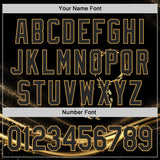 Custom Black-Old Gold Autism Acceptance Gold Infinity Authentic Baseball Jersey
