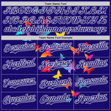 Custom Dark Purple-White Autism Awareness Support Puzzle Infinity Butterfly Authentic Baseball Jersey