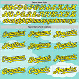 Custom Ice Blue Light Yellow-Black Autism Awareness Support Authentic Baseball Jersey