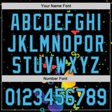 Custom Black-Sky Blue Autism Acceptance Rainbow Infinity Authentic Baseball Jersey