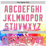 Custom White Pink-Pea Green Autism Acceptance Rainbow Infinity Authentic Baseball Jersey