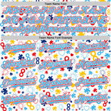 Custom White Sky Blue-Fire Red Autism Awareness Puzzle Infinity Authentic Baseball Jersey