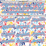 Custom White Sky Blue-Fire Red Autism Acceptance Infinity Handprint Authentic Baseball Jersey