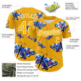 Custom Gold-White Autism Awareness Support Puzzle Infinity Butterfly Authentic Baseball Jersey
