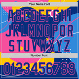 Custom Yellow Royal-Pink Autism Awareness Infinity Authentic Baseball Jersey