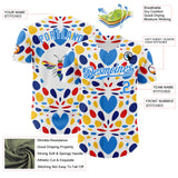 Custom White-Electric Blue Autism Awareness Infinity Authentic Baseball Jersey