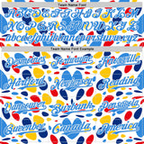 Custom White-Electric Blue Autism Awareness Infinity Authentic Baseball Jersey
