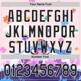 Custom Pink Black-White Autism Awareness Puzzle Infinity Authentic Baseball Jersey