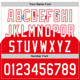 Custom White-Fire Red Autism Awareness Support Puzzle Infinity Authentic Baseball Jersey