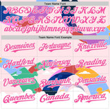 Custom Pink-White Autism Awareness Support Puzzle Infinity Authentic Baseball Jersey