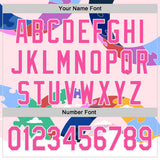 Custom Pink-White Autism Awareness Support Puzzle Infinity Authentic Baseball Jersey