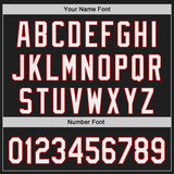 Custom Black White-Red Japanese Wave Authentic Baseball Jersey