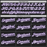 Custom Black White Purple-Neon Green Japanese Wave Authentic Baseball Jersey